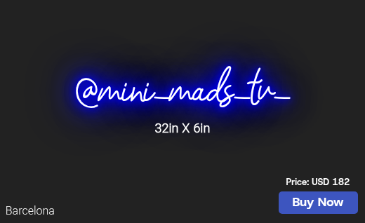 CUSTOM NEON SIGN FOR Jdjmadison