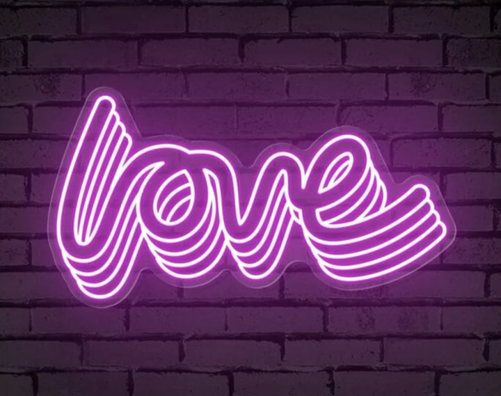 Polychrome Love Word Valentine's Day LED Neon Sign by LEDNeons - symbolizing romance and joy.