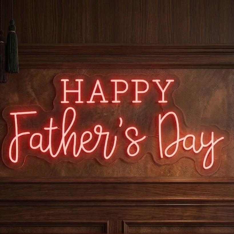 Happy Father's Day LED Neon Sign Custom Wall Decor for Celebration Party