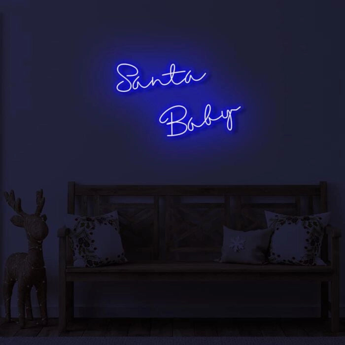 Santa Baby Merry Christmas Neon Sign by LEDNeons