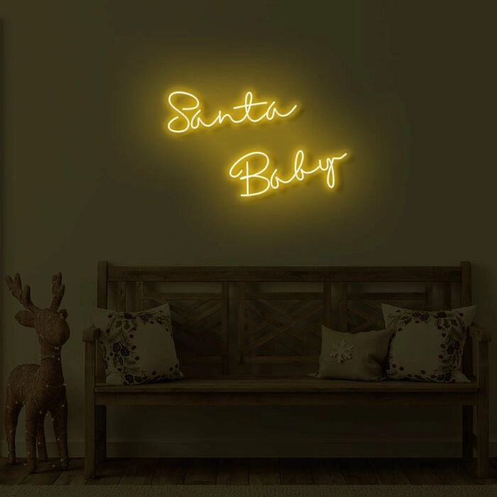 Santa Baby Merry Christmas Neon Sign by LEDNeons
