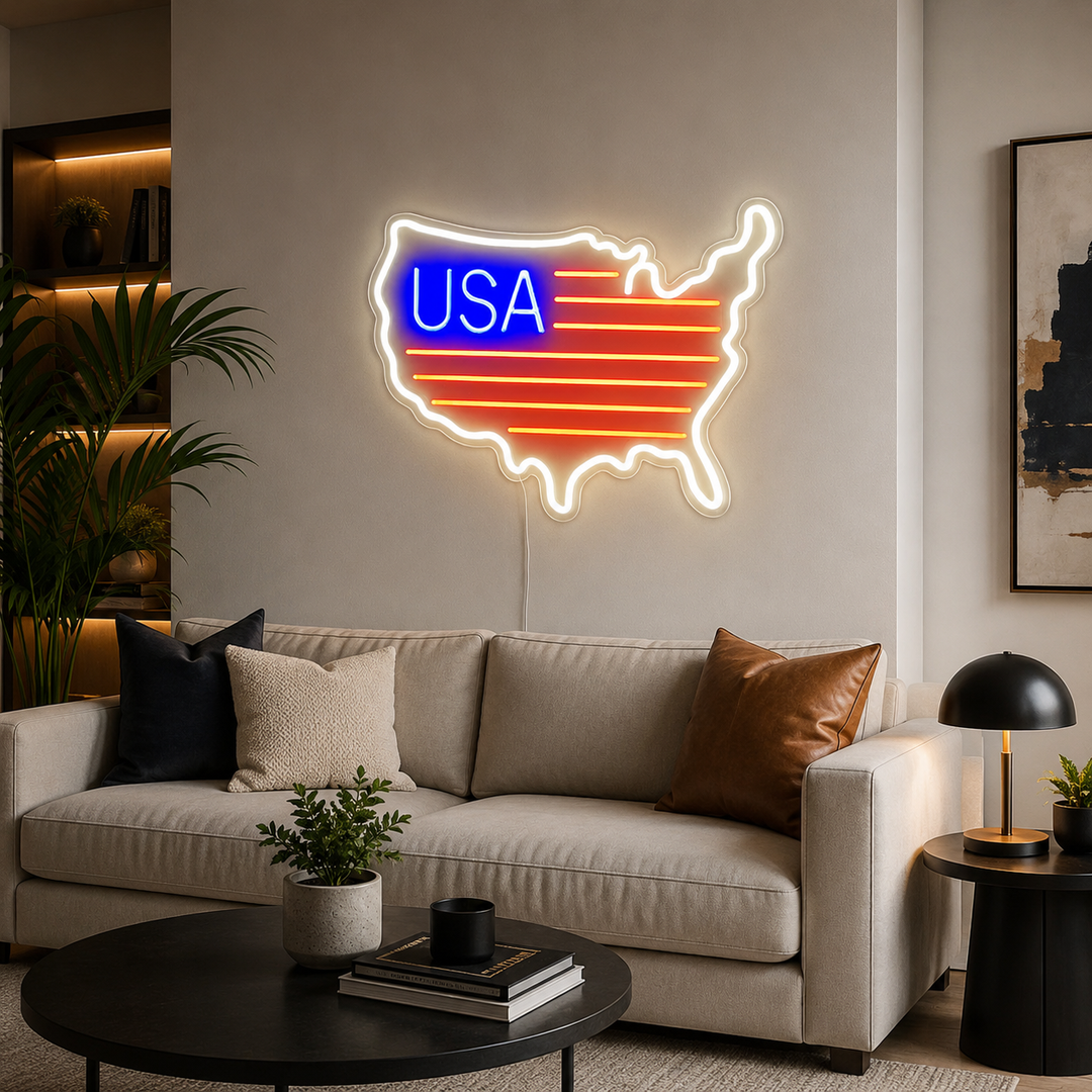 American Flag LED Neon Sign