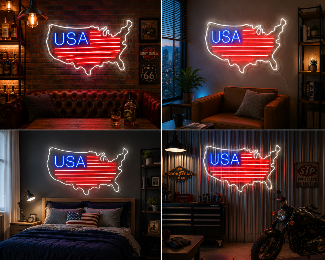 American Flag LED Neon Sign