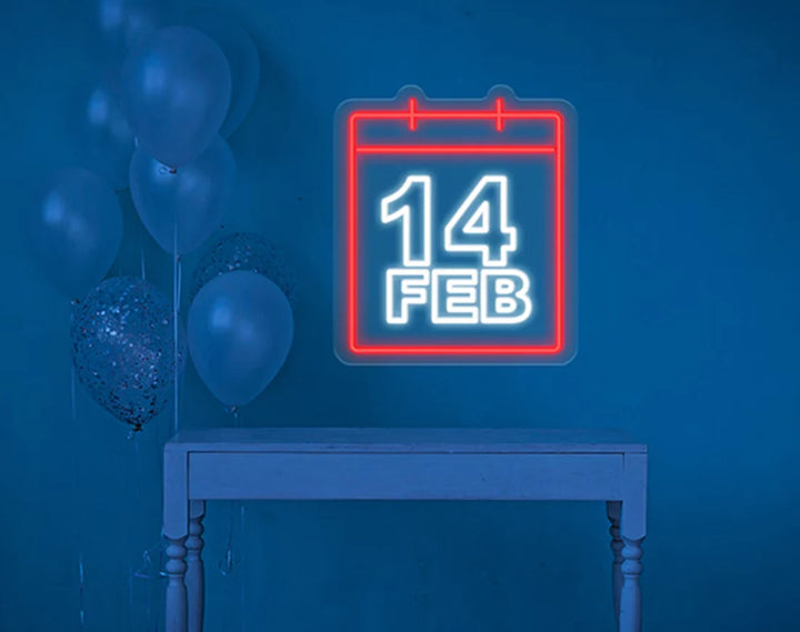 Valentine's Day Date Neon Sign by LEDNeons – Celebrate love with this charming neon design.