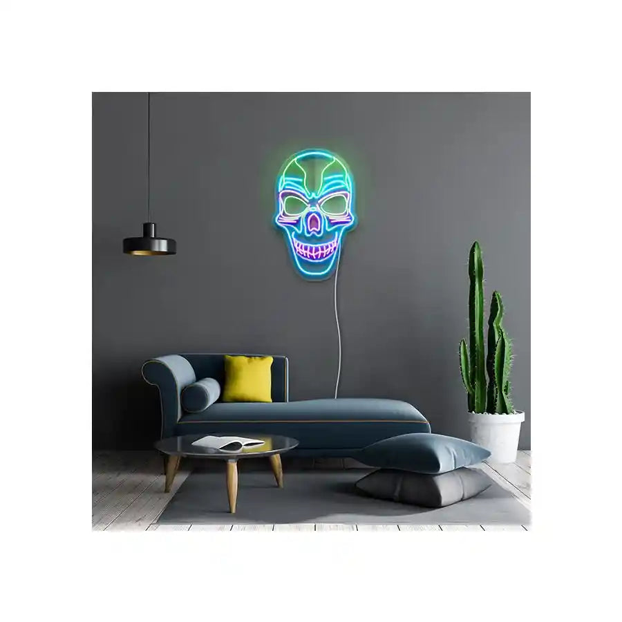 Voodoo Skull Halloween LED Neon Sign by LEDNeons - bright colors for Halloween decor
