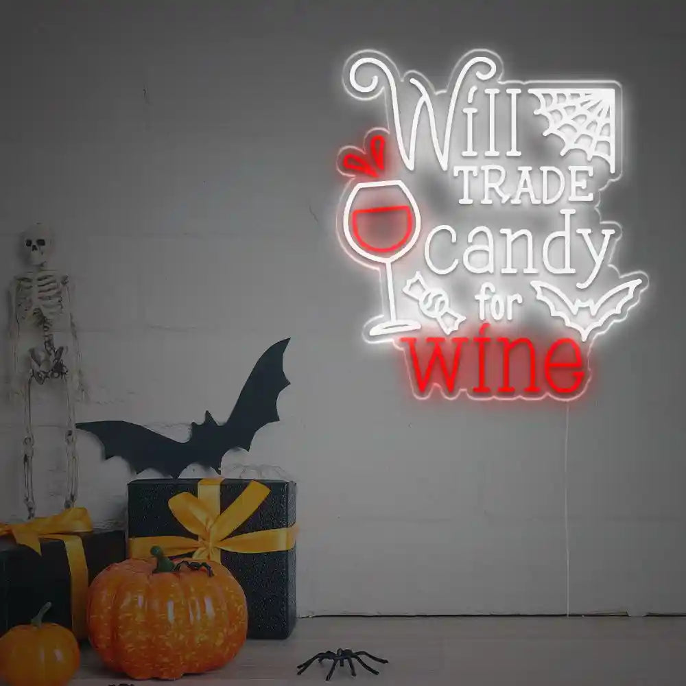 Will Trade Candy Halloween LED Neon Sign by LEDNeons
