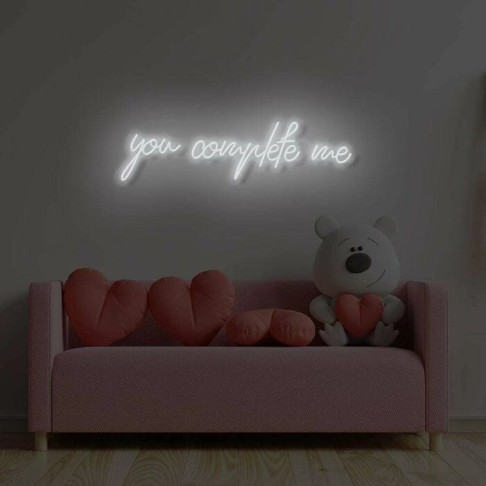 You Complete Me Wedding Neon Sign by LEDNeons -  Cool White 